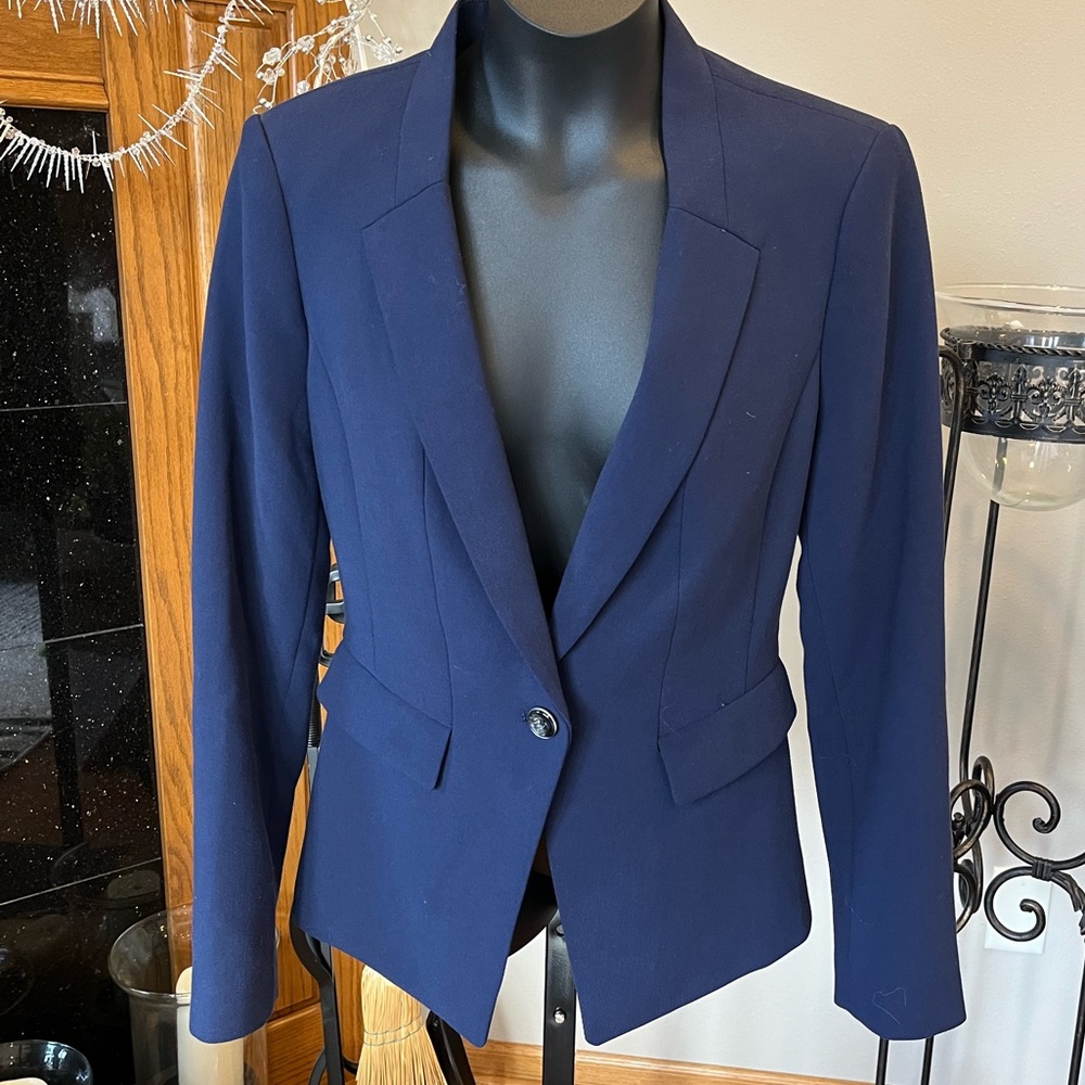 Lightly Worn WHBM Navy Blazer
